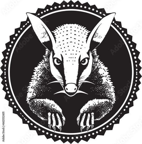 The Elegance of Black Armadillo Symbol Majestic in Shadows Black Armadillo Icon