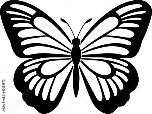 Crafted in Black Butterfly Icon Sleek and Stylish Noir Butterfly Design © BABBAN