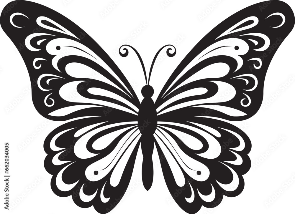 Charming Flight Black Vector Butterfly Emblem Noir Elegance Takes Wing Butterfly Logo Charming Flight Black Vector Butterfly Emblem Noir Elegance Takes Wing Butterfly Logo