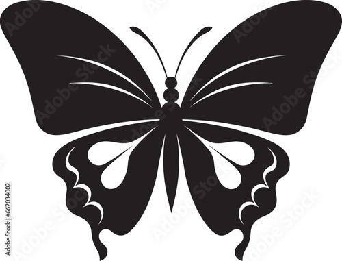Artistic Freedom Elegant Butterfly Symbol Elegance in Monochrome Black Butterfly Logo © BABBAN