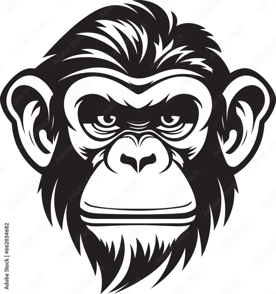 The Noble Chimp A Modern Classic in Black Artistic Ape in Shadows Black Chimpanzee Icon The Noble Chimp A Modern Classic in Black Artistic Ape in Shadows Black Chimpanzee Icon