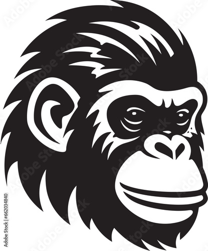 Wallpaper Mural Wise and Wild Black Chimpanzee Emblem of Intelligence Chimpanzee Majesty in Shadows An Emblem of Beauty Torontodigital.ca