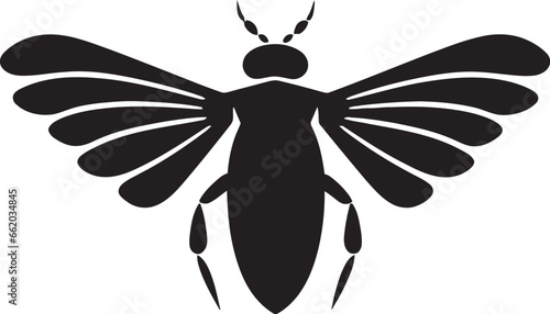 Cicada Majesty Black Vector Insect Symbol of Serenity Charming Insect Silhouette Black Cicada Designs Delicate Aesthetic