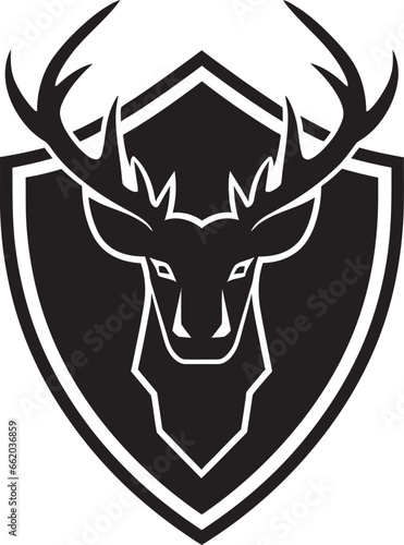 Sculpted Elegance in Black Deer Emblems Presence Wildlife Symphony Deer Icon in Natures Majesty