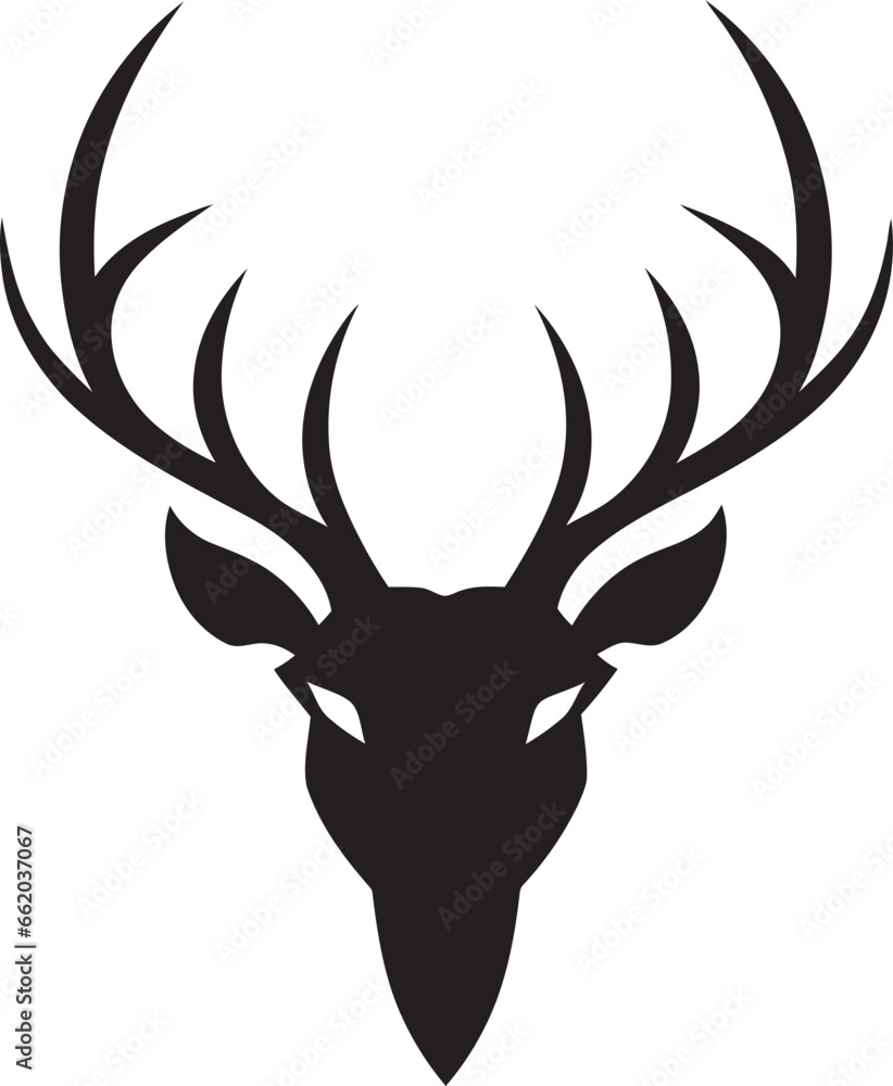 Wild Majesty Deer Icon in the Shadows Deer Majesty Black Vector Wildlife Symbol of Serenity Wild Majesty Deer Icon in the Shadows Deer Majesty Black Vector Wildlife Symbol of Serenity
