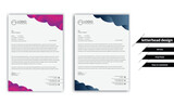 Creative letterhead design layout .gradient color design and A4 size paper 