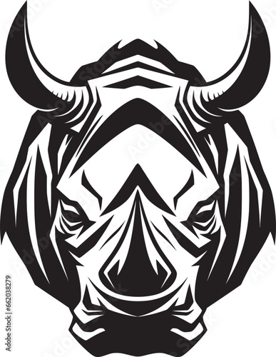 Charming Melodic Serenade A Modern Classic in Black The Rhinos Aria Artistic Melody of Wildlife in Black