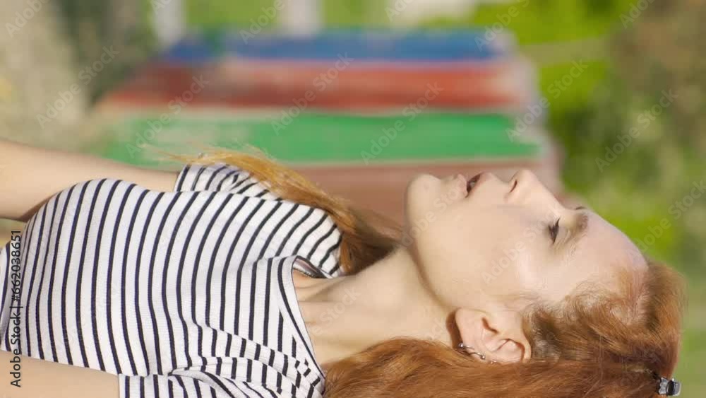 Vertical Video of Young woman with runny nose. Vertical Video of Young woman with runny nose.