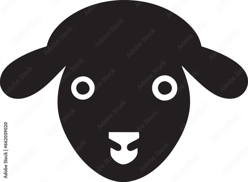 Vector Sheep in Midnight Graphic Charm Sleek Black Icon Woolly Brilliance Vector Sheep in Midnight Graphic Charm Sleek Black Icon Woolly Brilliance