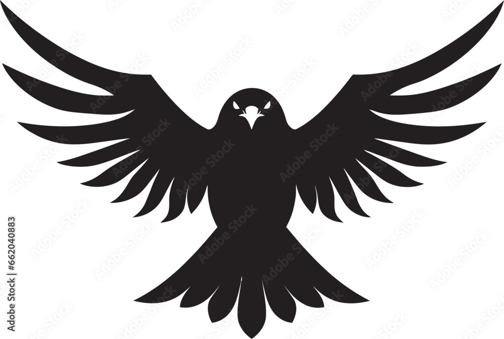 Obraz premium Raptors Prowess in Monochrome Midnight Charm Ebon Excellence in Flight Lethal Dominance