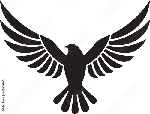 Raptor Silhouette in the Clouds Dark Delightful Majesty Skybound Savagery Vector Charm