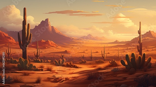 sunset in the desert