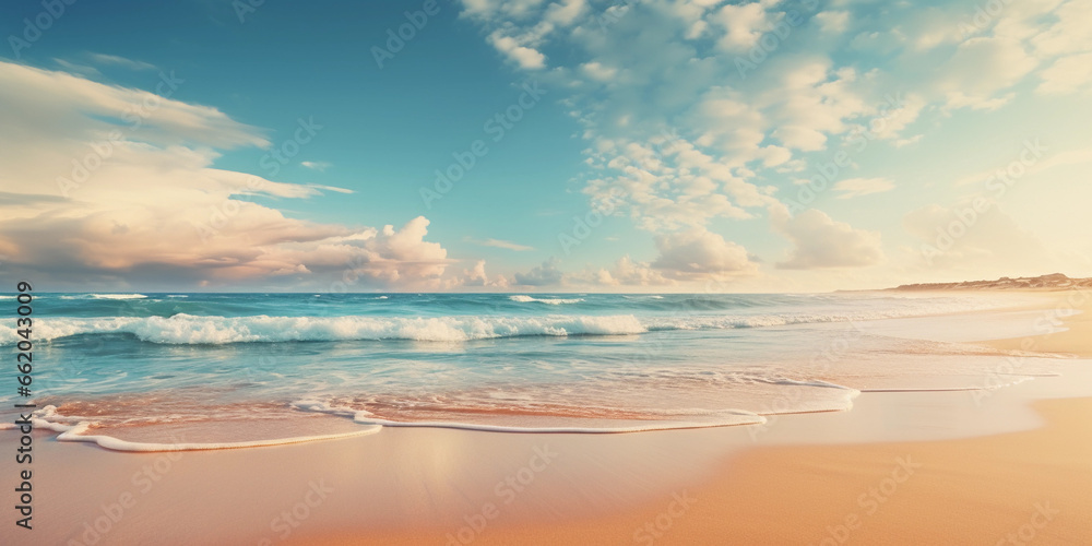 Beautiful tropical beach and sea landscape background