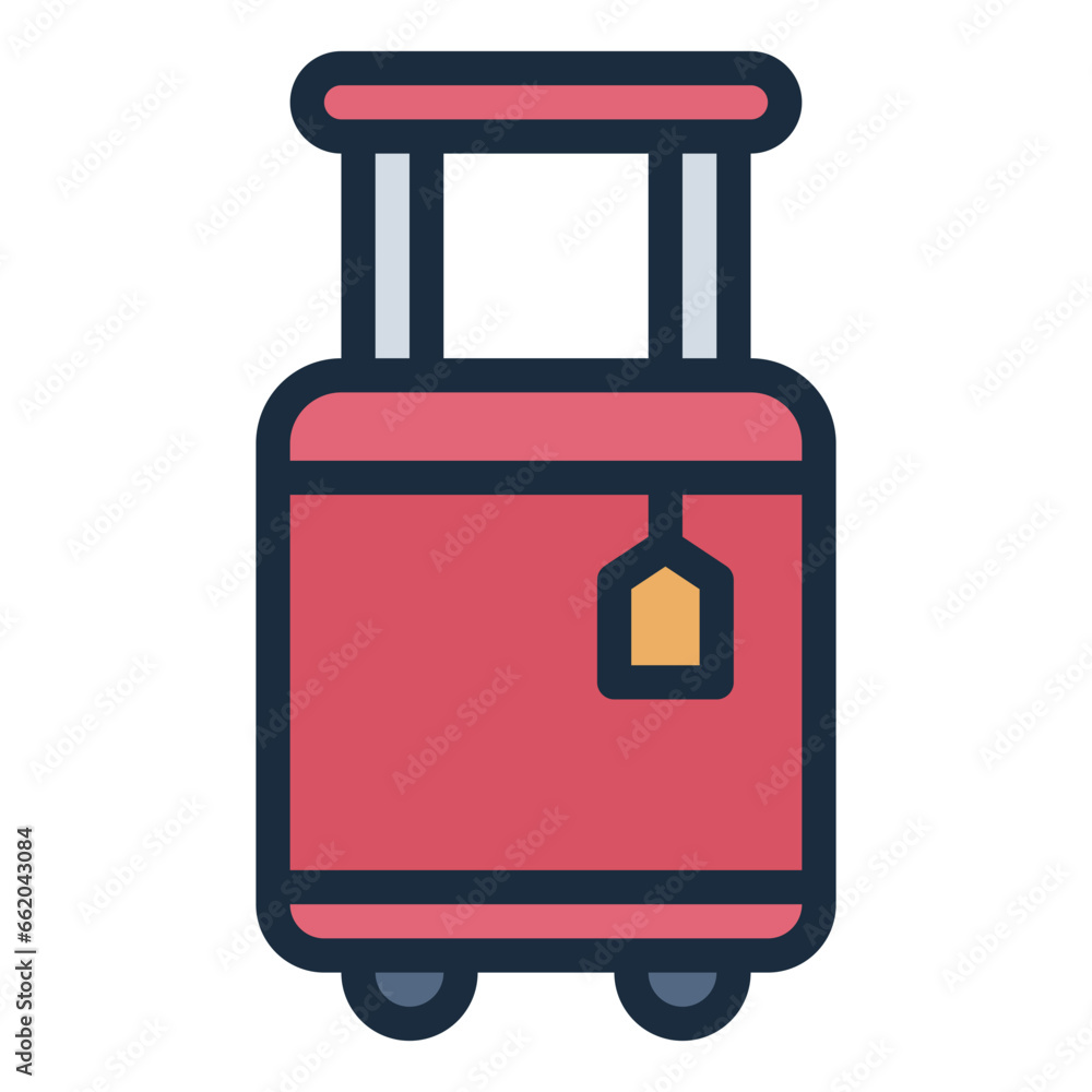 Baggage color filled line icon Baggage color filled line icon