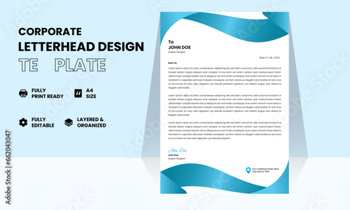 Modern Creative & Clean business style letterhead For your corporate project design. Ready to print with vector & illustration. corporate letterhead bundle.