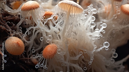 Close-up of fungus threads in high resolution.