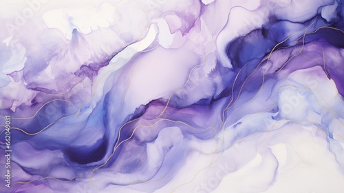 Craft a watercolor masterpiece featuring flowing rivers of amethyst and sapphire.