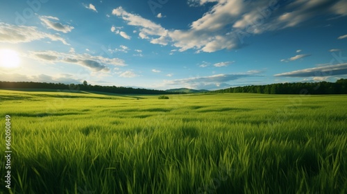 field and blue sky