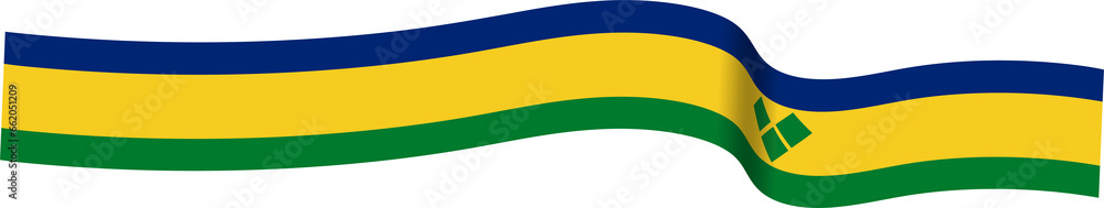 Saint Vincent and the Grenadines Flag Ribbon Saint Vincent and the Grenadines Flag Ribbon