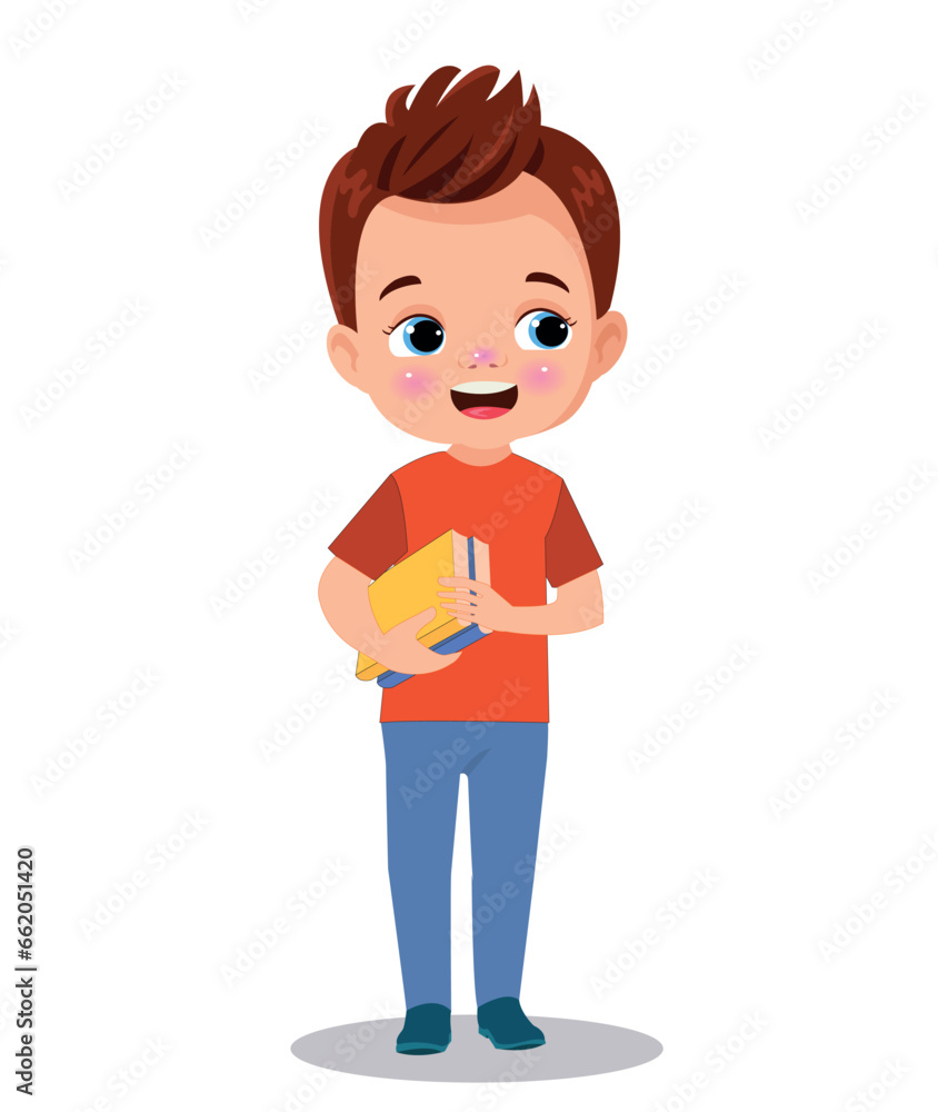 vector illustration of students in different postures vector illustration of students in different postures