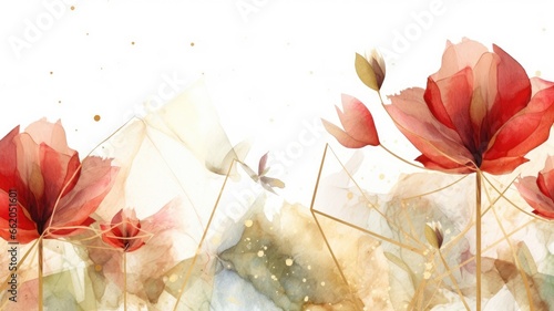 Watercolor abstract design for background of wedding or buzzy social media ba...