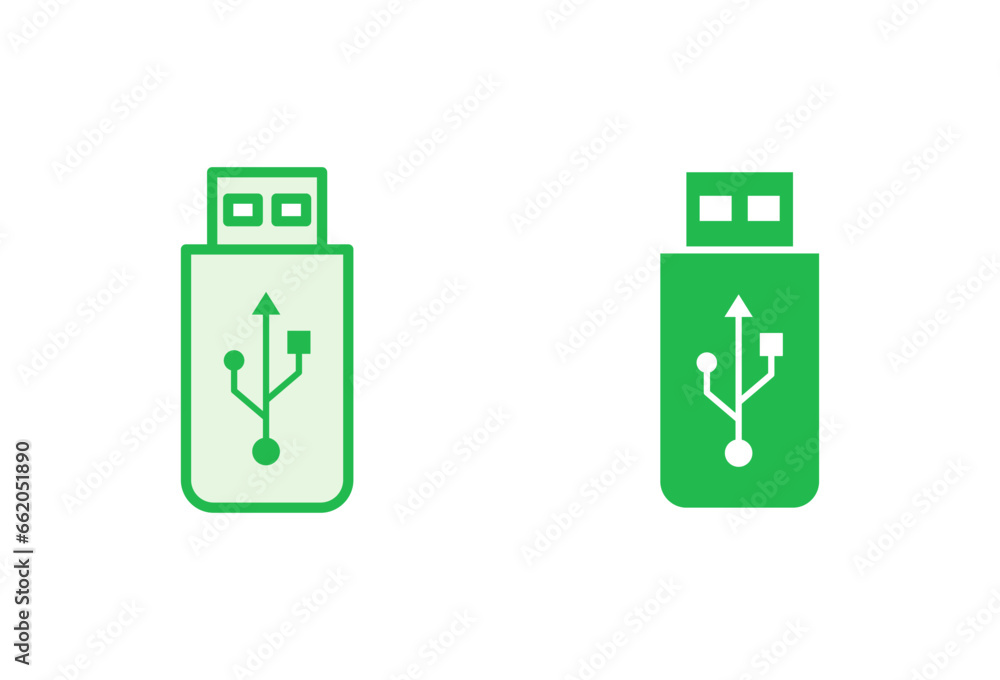 Usb icon set. Flash disk icon vector Usb icon set. Flash disk icon vector