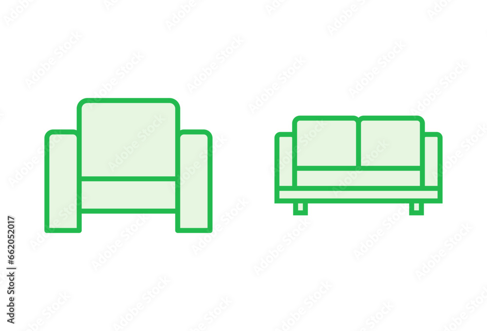 Sofa icon set. sofa icon illustration Sofa icon set. sofa icon illustration