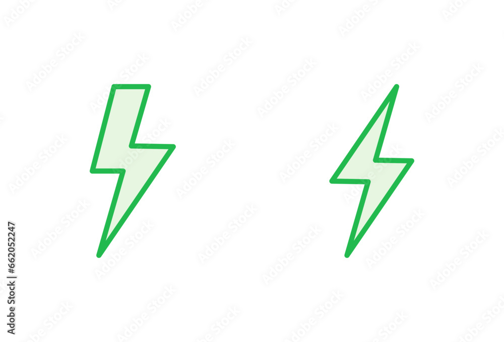 Lightning icon set. electric icon vector. power icon. energy sign Lightning icon set. electric icon vector. power icon. energy sign