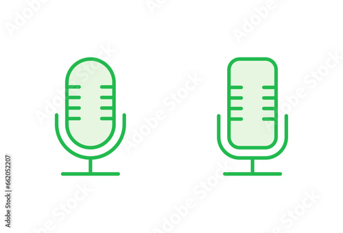 Microphone icon set. karaoke icon vector