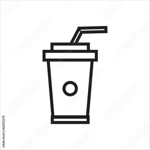 cup plastic vector icon line template