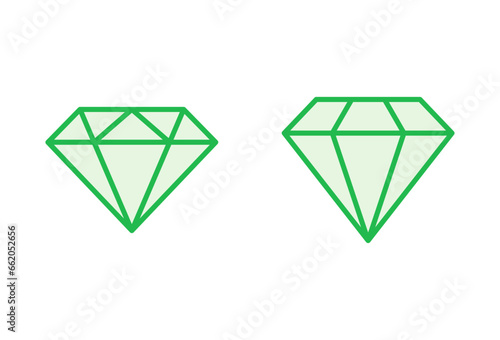 Diamond icon set. diamond gems vector icon.