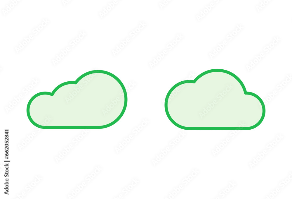 Cloud icon set. cloud vector icon Cloud icon set. cloud vector icon