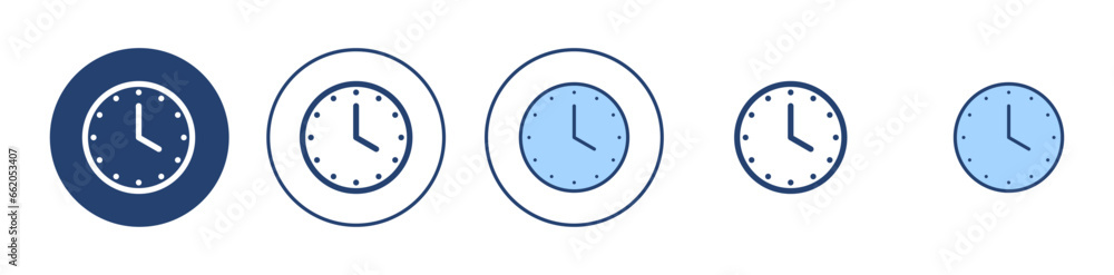 Clock icon vector. Time sign and symbol. watch icon Clock icon vector. Time sign and symbol. watch icon