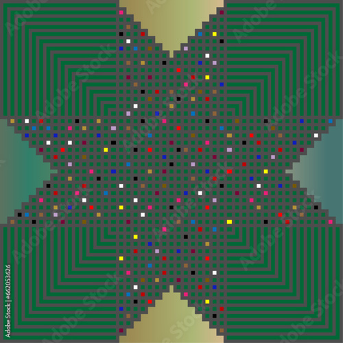 pattern element created from squares and stripes for use in the design of cards, congratulations, borders