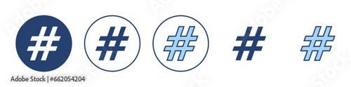 Hashtag icon vector. hashtag sign and symbol