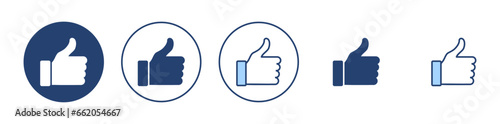 Like icon vector. Thumbs up sign and symbol. Hand like