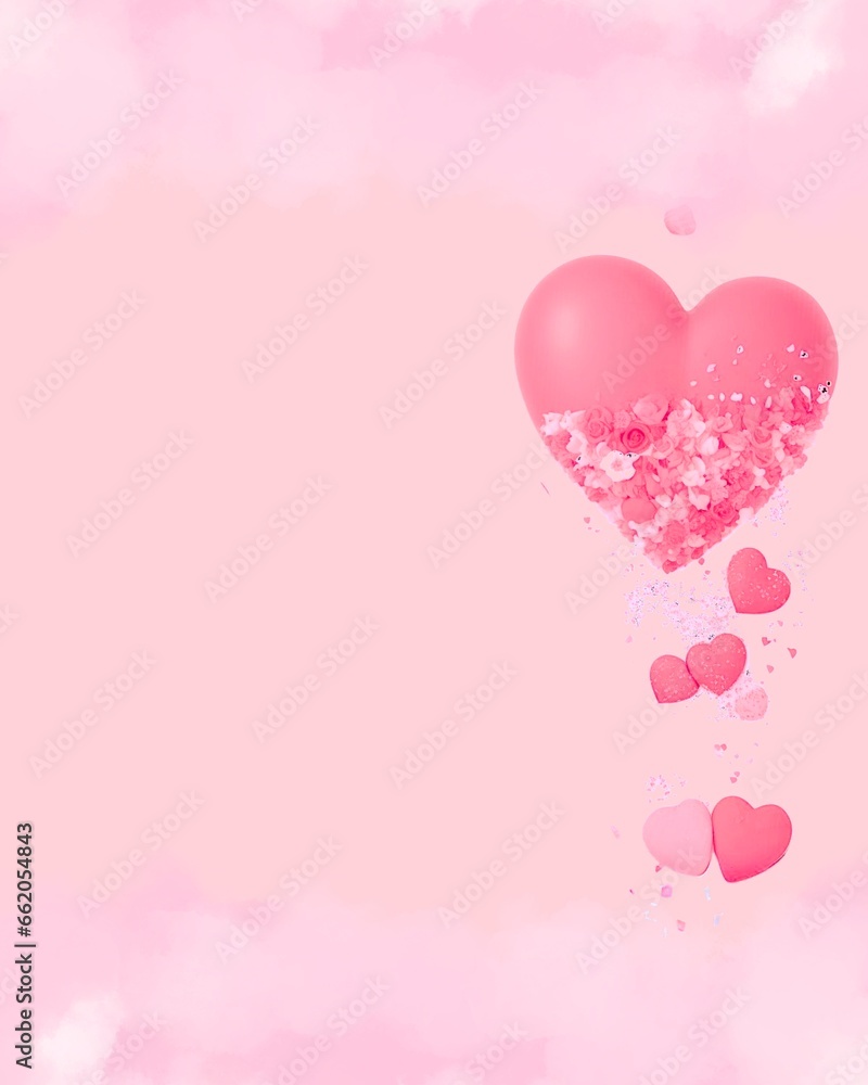 heart shaped balloons background