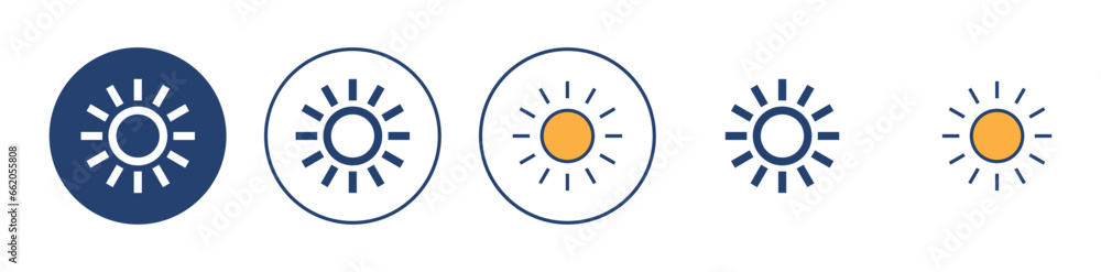 Sun icon vector. Brightness sign and symbol Sun icon vector. Brightness sign and symbol