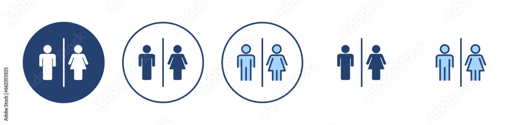 Toilet icon vector. Girls and boys restrooms sign and symbol. bathroom sign. wc, lavatory Toilet icon vector. Girls and boys restrooms sign and symbol. bathroom sign. wc, lavatory