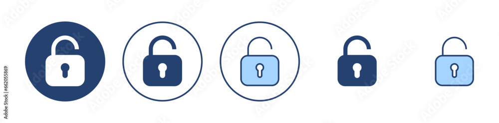 Unlock icon vector. Unlock sign and symbol. unlocked padlock icon Unlock icon vector. Unlock sign and symbol. unlocked padlock icon