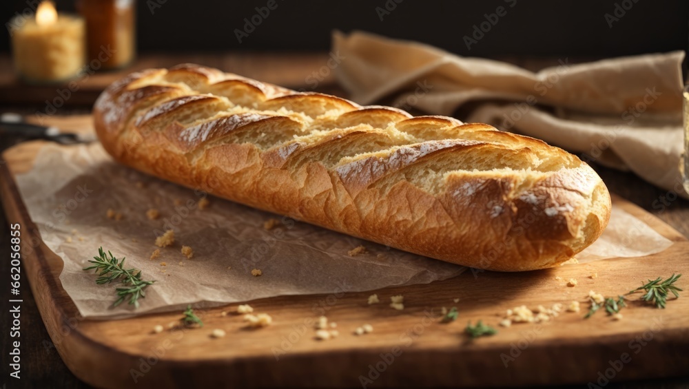 A loaf of fresh French bread