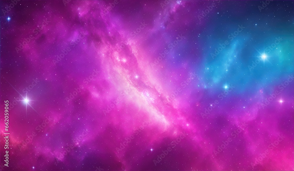 Nebula Galaxy Background. Cosmos Clouds And Beautiful Universe Night Stars.