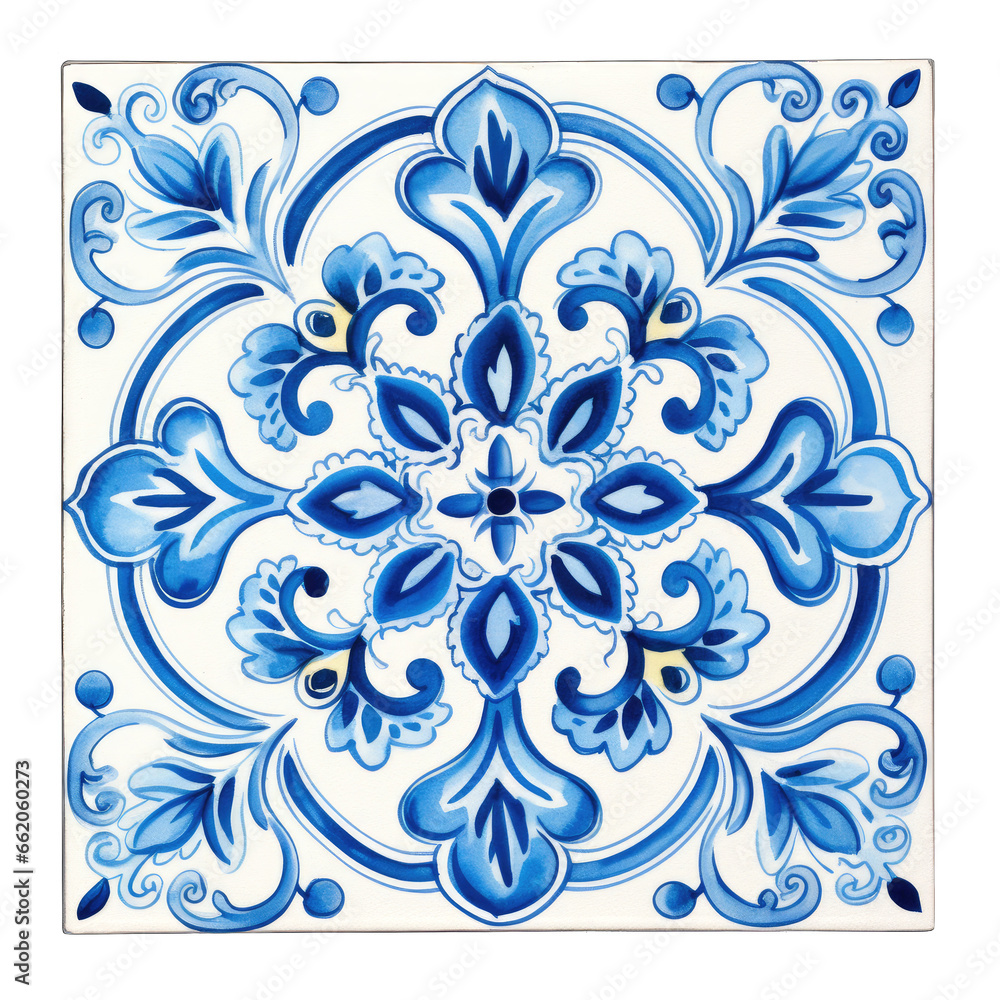 Blue tile arch - traditional Portugal azulejo - glazed blue tile design. Isolated on white background, transparent Blue tile arch - traditional Portugal azulejo - glazed blue tile design. Isolated on white background, transparent