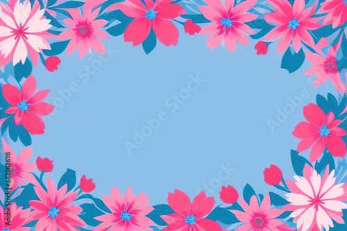 frame with flowers