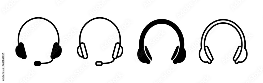 Headphone icon vector. headphones earphones icon. headset Headphone icon vector. headphones earphones icon. headset