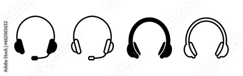 Headphone icon vector. headphones earphones icon. headset