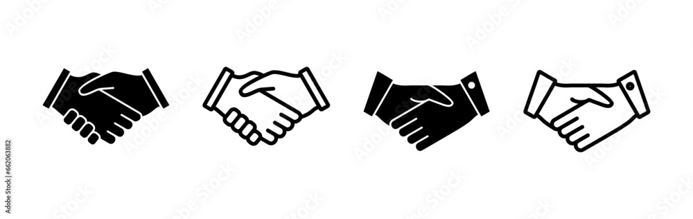 Hand shake icon vector. business handshake. contract agreement. partnership Hand shake icon vector. business handshake. contract agreement. partnership