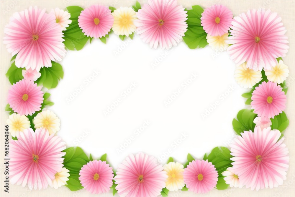 Pink flower background presentation slide.