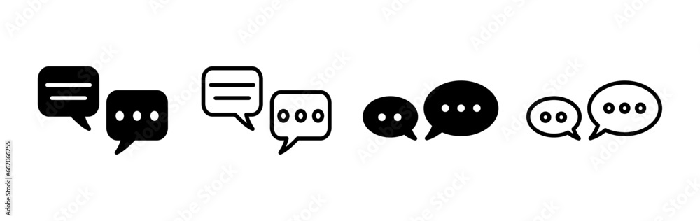 Chat icon vector. Chat Icon in trendy flat style isolated. Speech bubble symbol Chat icon vector. Chat Icon in trendy flat style isolated. Speech bubble symbol