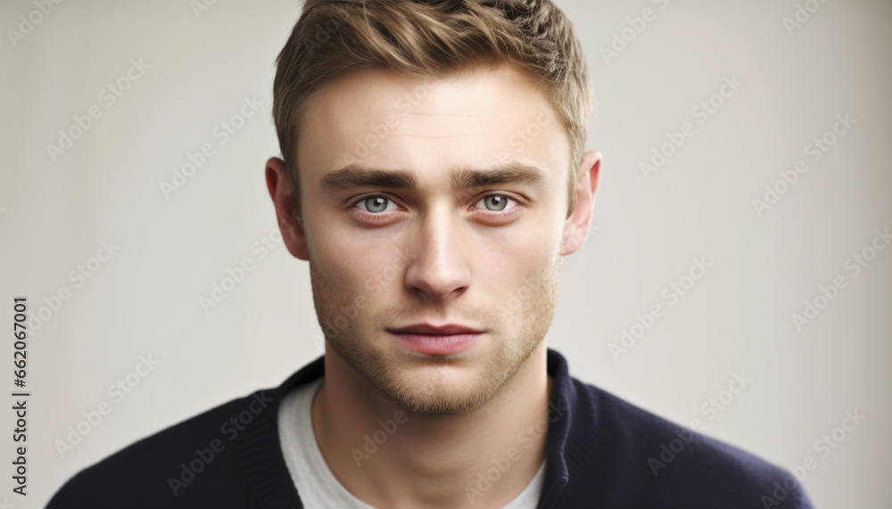 Fototapeta premium The Captivating Face of a Mature Man: A Closeup Portrait
